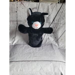 Vintage black cat hand puppet with blue eyes Golf Club Cover